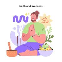 Gesundheit und Wellness Thema. Illustration. vektor