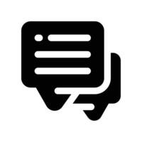 Plaudern Symbol. Glyphe Symbol zum Ihre Webseite, Handy, Mobiltelefon, Präsentation, und Logo Design. vektor