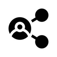 Teilen Symbol. Glyphe Symbol zum Ihre Webseite, Handy, Mobiltelefon, Präsentation, und Logo Design. vektor