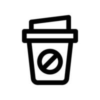 Kaffee Tasse Symbol. Linie Symbol zum Ihre Webseite, Handy, Mobiltelefon, Präsentation, und Logo Design. vektor