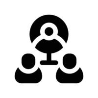 Manager Symbol. Glyphe Symbol zum Ihre Webseite, Handy, Mobiltelefon, Präsentation, und Logo Design. vektor