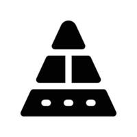 Pyramide Symbol. Glyphe Symbol zum Ihre Webseite, Handy, Mobiltelefon, Präsentation, und Logo Design. vektor