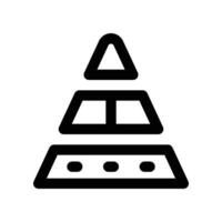 Pyramide Symbol. Linie Symbol zum Ihre Webseite, Handy, Mobiltelefon, Präsentation, und Logo Design. vektor