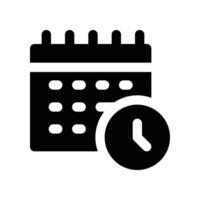 Kalender Symbol. Glyphe Symbol zum Ihre Webseite, Handy, Mobiltelefon, Präsentation, und Logo Design. vektor