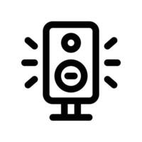 Klang Lautsprecher Symbol. Linie Symbol zum Ihre Webseite, Handy, Mobiltelefon, Präsentation, und Logo Design. vektor