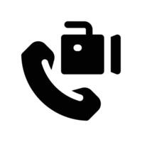 Anruf Symbol. Glyphe Symbol zum Ihre Webseite, Handy, Mobiltelefon, Präsentation, und Logo Design. vektor