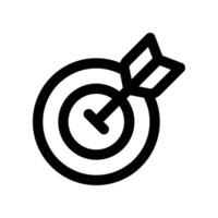Ziel Symbol. Linie Symbol zum Ihre Webseite, Handy, Mobiltelefon, Präsentation, und Logo Design. vektor