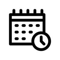 Kalender Symbol. Linie Symbol zum Ihre Webseite, Handy, Mobiltelefon, Präsentation, und Logo Design. vektor