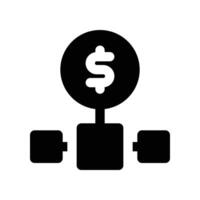 pengar förvaltning ikon. glyf ikon för din hemsida, mobil, presentation, och logotyp design. vektor