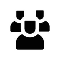 Mannschaft Symbol. Glyphe Symbol zum Ihre Webseite, Handy, Mobiltelefon, Präsentation, und Logo Design. vektor