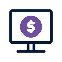 Digital Geld Symbol. gemischt Symbol zum Ihre Webseite, Handy, Mobiltelefon, Präsentation, und Logo Design. vektor