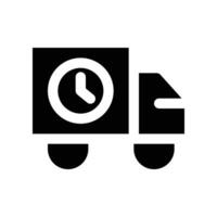 Lieferung Symbol. Glyphe Symbol zum Ihre Webseite, Handy, Mobiltelefon, Präsentation, und Logo Design. vektor