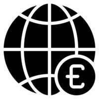 global Wirtschaft Glyphe Symbol vektor