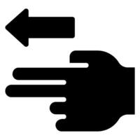 Linkspfeil-Glyphen-Symbol vektor