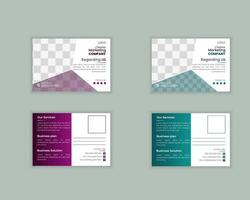 modern und kreativ minimalistisch Marketing Postkarte Design Vorlage vektor
