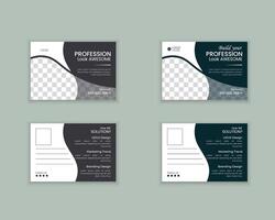 modern företag och professionell vykort design mall med vektor