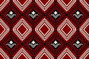 Pixel Muster ethnisch orientalisch traditionell. Design Stoff Muster Textil- afrikanisch indonesisch indisch nahtlos aztekisch Stil abstrakt Illustration zum drucken Kleidung vektor