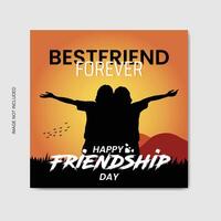 glücklich Freundschaft Tag Poster Design Illustration. vektor