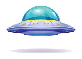 UFO Illustration. unbekannt fliegend Objekt. isoliert auf Weiß Hintergrund vektor