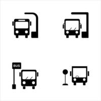 eben Bus halt Symbol eben Illustration vektor