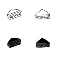 Sandwich Symbol eben Illustration vektor