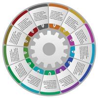 13 Punkt Infografiken oder 13 Möglichkeit Infografik vektor