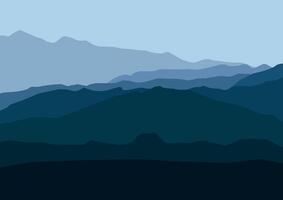 Landschaft mit Berge. Illustration im eben Stil. vektor