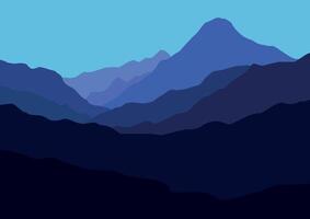 landskap med berg. illustration i platt stil. vektor