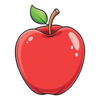 äpple tecknad serie illustration platt stil konstverk begrepp vektor
