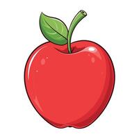 äpple tecknad serie illustration platt stil konstverk begrepp vektor