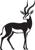 Gazelle Hirsch Silhouette Symbol Illustration. vektor