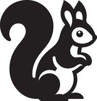 Eichhörnchen Silhouette Symbol Illustration auf Weiß Hintergrund. vektor
