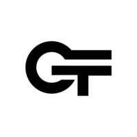 gt runden gestalten Brief Logo Design vektor