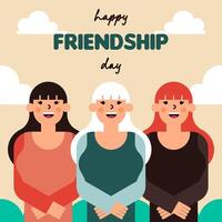 Lycklig vänskap dag illustration bakgrund vektor