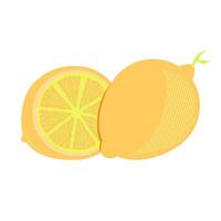 citron- skiva klämma konst illustration med orange Färg vektor