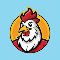 kyckling maskot logotyp design kyckling illustration vektor