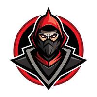 mördare maskot logotyp design ninja maskot logotyp vektor