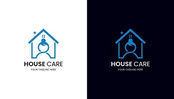Haus Pflege zum Reinigung Dienstleistungen Logo Design Vorlage vektor