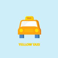 Gelbes Taxi-Symbol vektor