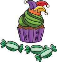 Zirkus Cupcake Süßigkeiten Karikatur Clip Art Illustration vektor