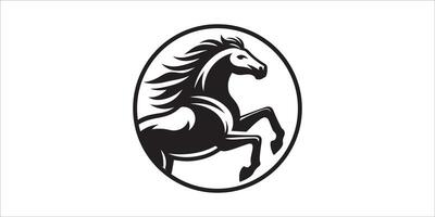 Pferd Aufzucht Marke Logo Konzept vektor
