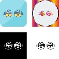 lange Wimpern Symbol Design vektor