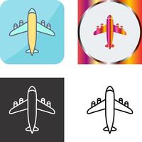 fliegendes Flugzeug-Icon-Design vektor