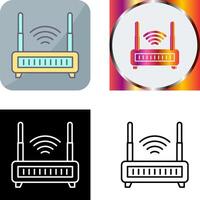 WLAN-Router-Icon-Design vektor