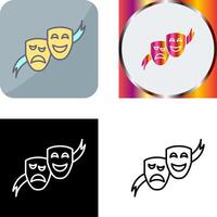 Theater Masken Symbol Design vektor