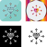 Diamant-Icon-Design vektor