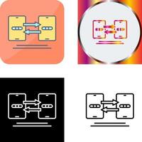 Design von Symbolen für die Datensynchronisierung vektor