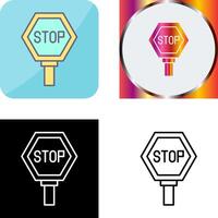 Stop-Schild-Icon-Design vektor