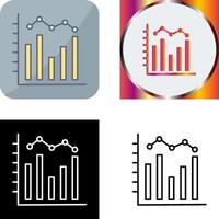 Histogramm Symbol Design vektor