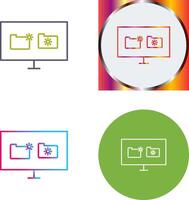 einzigartig beschädigt Daten Symbol Design vektor